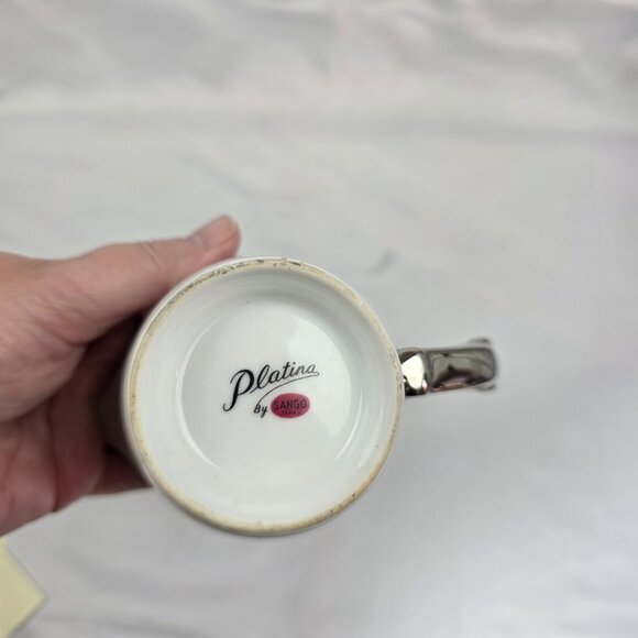 Sango Plantina Creamer White with Gray Band & Platinum Trim - Picture 14 of 14